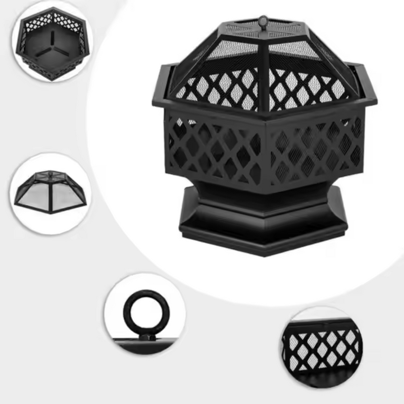 HexaGlow Mesh Dome Fire Tower